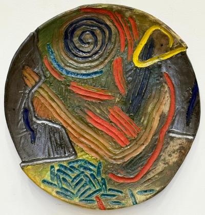 Monumental Stan Welsh 1984 Studio Pottery Wall Sculpture