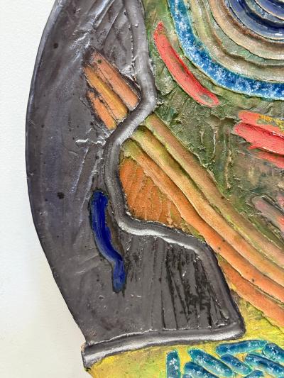 Monumental Stan Welsh 1984 Studio Pottery Wall Sculpture