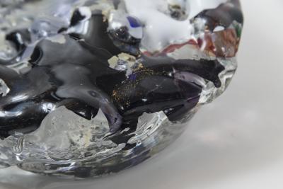 Monumental Vintage XX Century Large Murano Glass Sculptural Table Blob signed