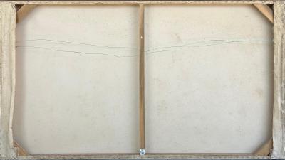 Monumental WPA Style Painting by Chicago Artist Amelia Helper