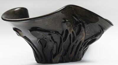 Monutmental Sized Murano Blown Bronze Organic Centerpiece