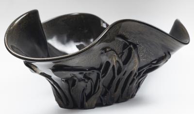 Monutmental Sized Murano Blown Bronze Organic Centerpiece