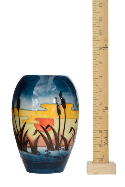 Moorcroft Ceramic Vase with Painted Sunset Scene