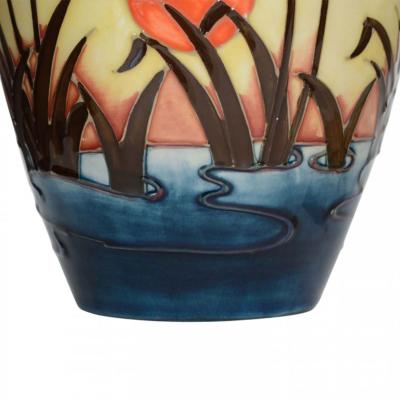 Moorcroft Ceramic Vase with Painted Sunset Scene