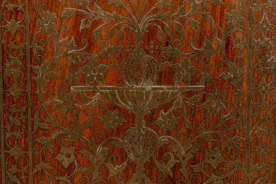 Moorish Carved Teak Wall Panel