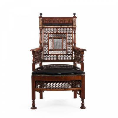 Moorish Inlaid Arm Chair