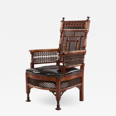 Moorish Inlaid Arm Chair