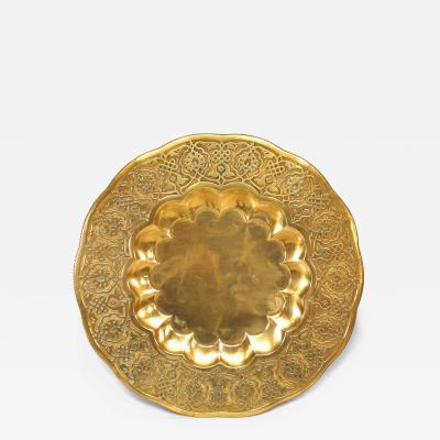 Moorish Round Brass Tray
