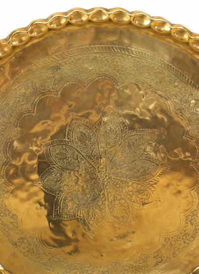 Moorish Round Brass Tray