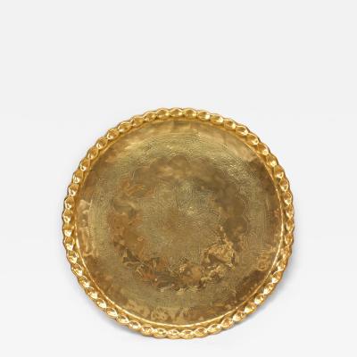 Moorish Round Brass Tray