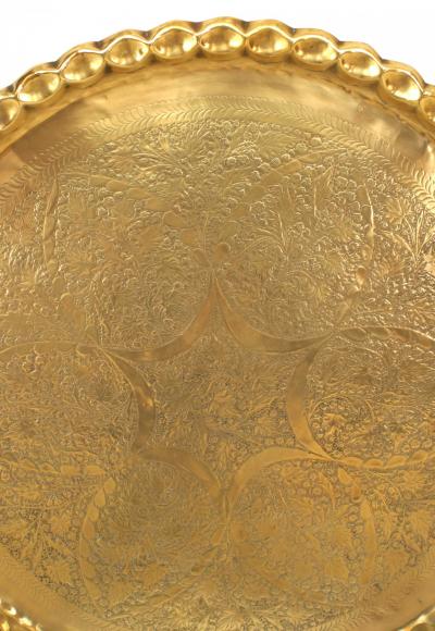 Moorish Round Brass Tray