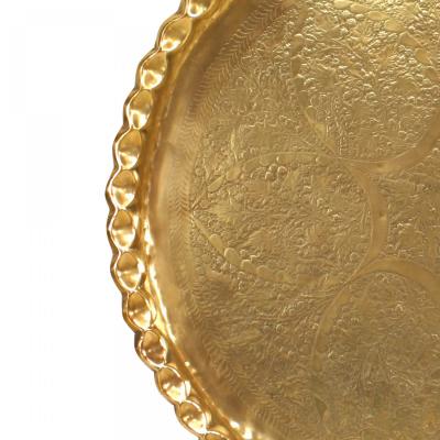 Moorish Round Brass Tray