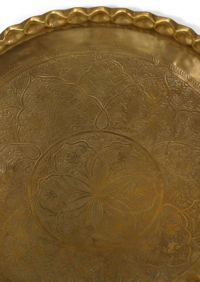 Moorish Round Brass Tray