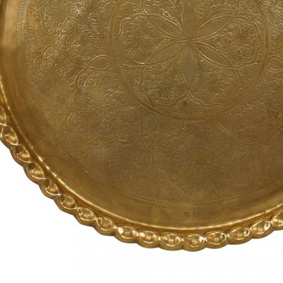 Moorish Round Brass Tray