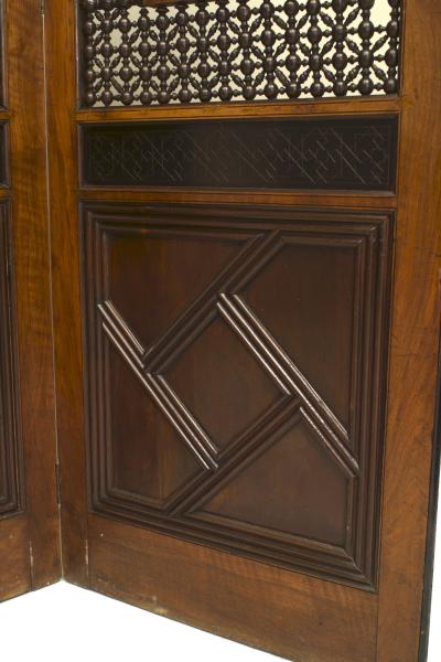 Moorish Teak 3 Fold Screen