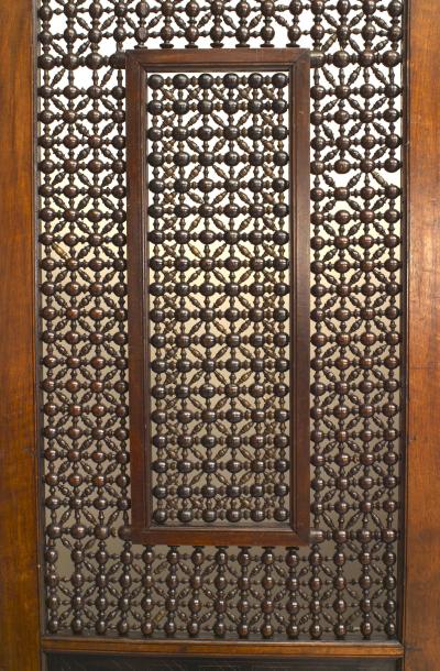 Moorish Teak 3 Fold Screen