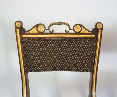 Morel Hughes Pair of English Regency Side Chairs attributed to Morel Hughes