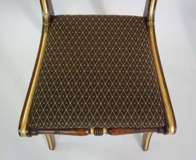 Morel Hughes Pair of English Regency Side Chairs attributed to Morel Hughes