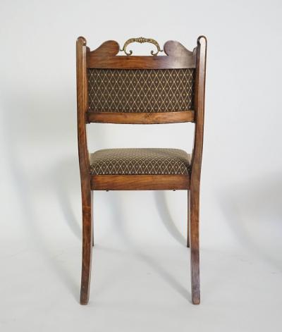 Morel Hughes Pair of English Regency Side Chairs attributed to Morel Hughes