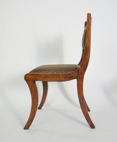Morel Hughes Pair of English Regency Side Chairs attributed to Morel Hughes