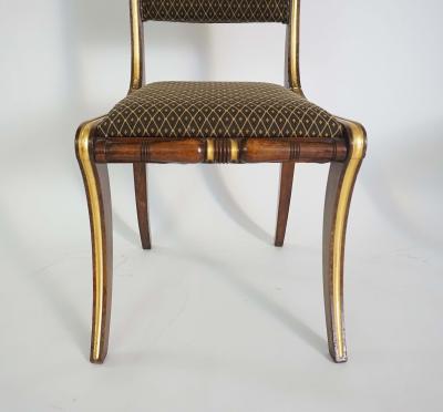 Morel Hughes Pair of English Regency Side Chairs attributed to Morel Hughes