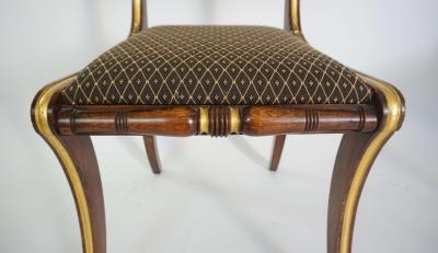 Morel Hughes Pair of English Regency Side Chairs attributed to Morel Hughes