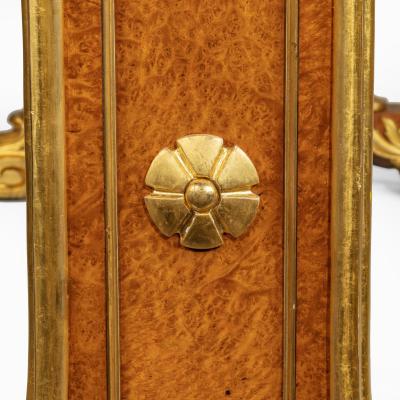 Morel and Seddon A Regency amboyna and gilt library table attributed to Seddon and Morel