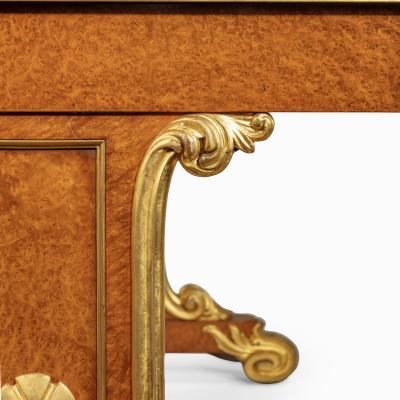 Morel and Seddon A Regency amboyna and gilt library table attributed to Seddon and Morel