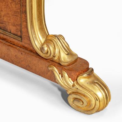 Morel and Seddon A Regency amboyna and gilt library table attributed to Seddon and Morel