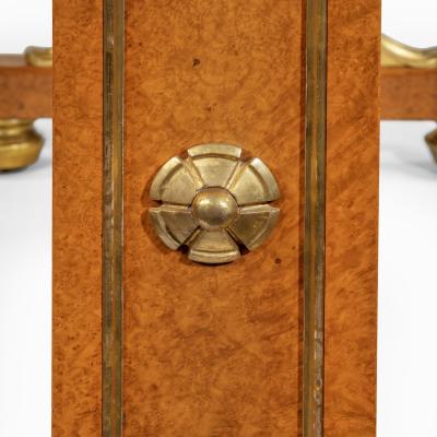 Morel and Seddon A Regency amboyna and gilt library table attributed to Seddon and Morel