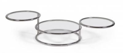 Morex Italian Space Age Convertible Articulating Chrome Coffee Tables