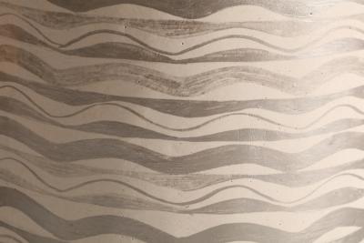 Morino Taimei Vase with Silver Waves 1980s