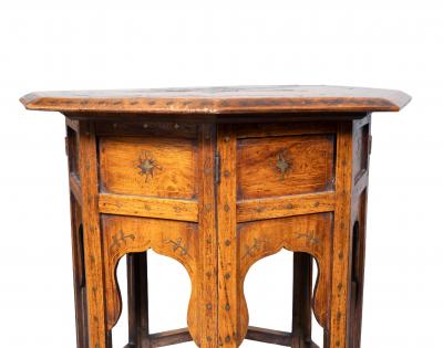 Moroccan Brass Inlaid Low Table