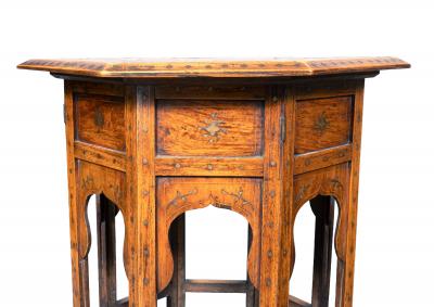 Moroccan Brass Inlaid Low Table