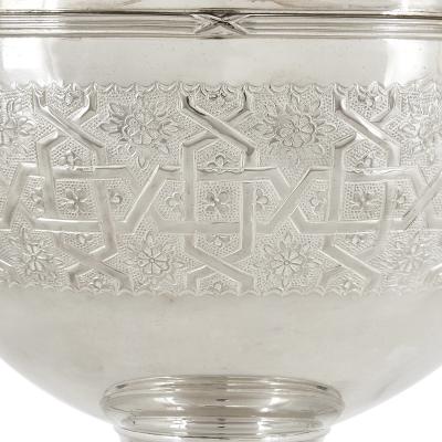 Moroccan gilt metal and silver plate Islamic style dish