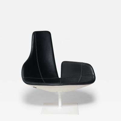 Moroso Urquiola Fjord Relax Armchair in Black Leather