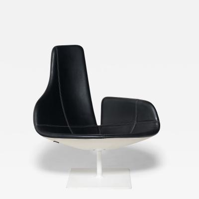 Moroso Urquiola Fjord Relax Armchair in Black Leather