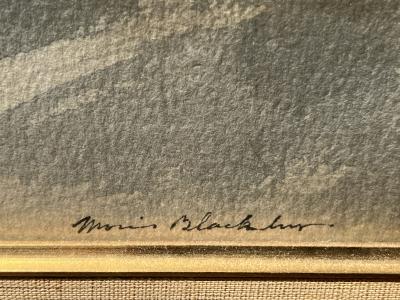 Morris Atkinson Blackburn MODERN VILLAGE PAINTING BY MORRIS ATKINSON BLACKBURN