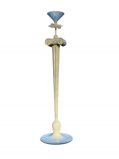 Morris Lapidus EXCEPTIONAL WHITE COMPOSITE IONIC COLUMN FLOOR LAMP