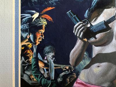 Morton Kunstler Night Attack Mens Magazine Action Sex and Violence