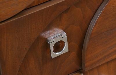 Mosaic Brutalist Modern Walnut Dresser by Tobago