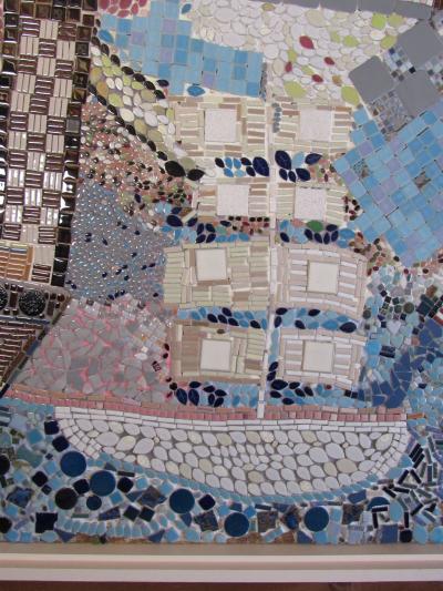 Mosaic Panel of The Bicentennial in New York Harbor 1978 4 by 8 feet