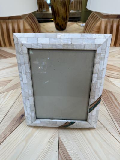 Mosaic Picture Frame with Turquoise Accents