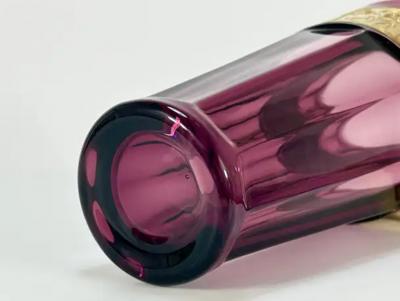 Moser Glassworks Ludwig Moser Art Deco Amethyst Crystal Glass Vase Fipop Series Karlsbad 1920s