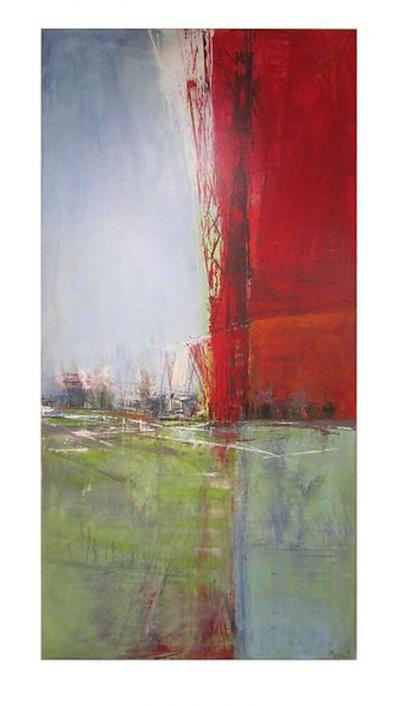 Moshe Y American Abstract Expressionist Mixed Media Panel Moshe Y