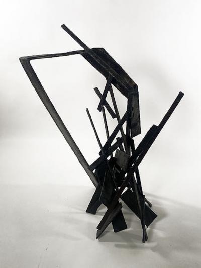 Moshe Y American Modern Abstract Expressionist Mixed Media Sculpture Moshe Y
