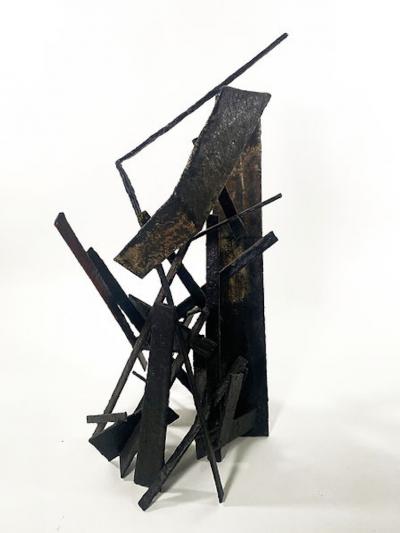 Moshe Y American Modern Abstract Expressionist Mixed Media Sculpture Moshe Y