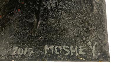 Moshe Y American Modern Abstract Expressionist Mixed Media Sculpture Moshe Y
