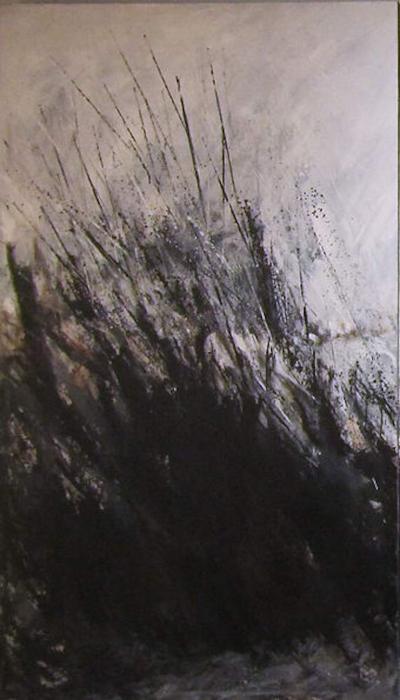 Moshe Y American Modern Abstract Expressionist Mixed Media Triptych Moshe Y