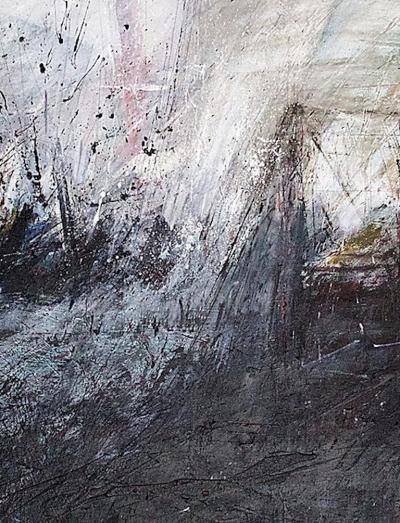 Moshe Y American Modern Abstract Expressionist Mixed media on canvas Moshe Y